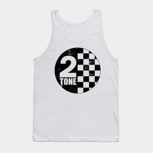 2-Tone \ Faded Vintage Style Design Tank Top